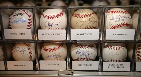 MLB commissioner's office, where historic baseball memorabilia