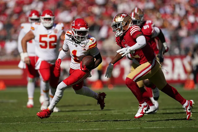 Xavier Worthy (Chiefs) and Spencer Rattler (Saints)