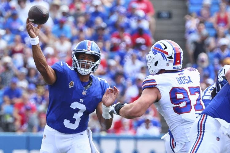 Side-by-side action shots of Wilson and Dart in preseason games emphasize performance comparisons.