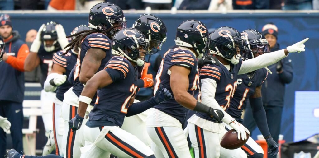 The Bears celebrate after a big win