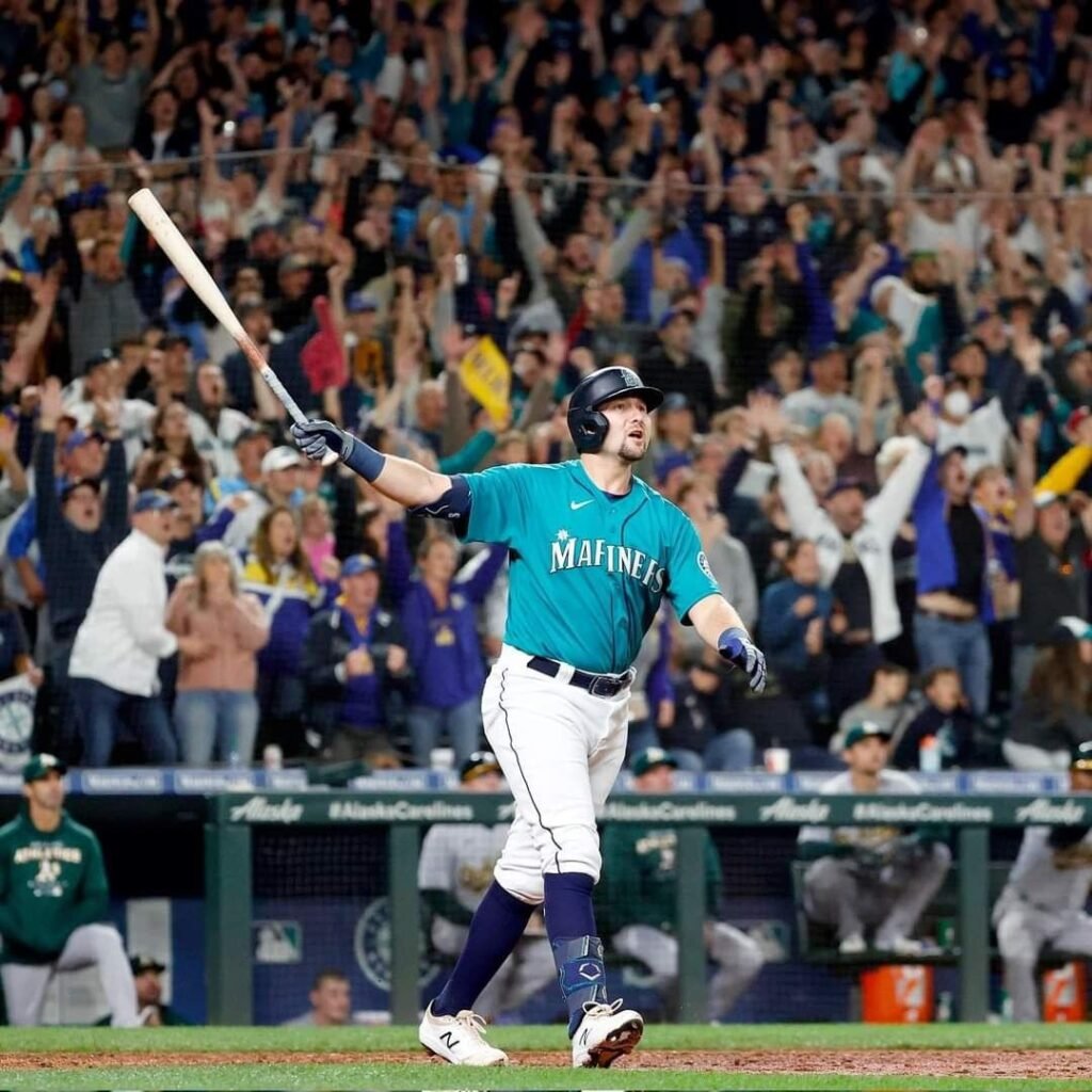 Raleigh swings hard, ball goes down the line.