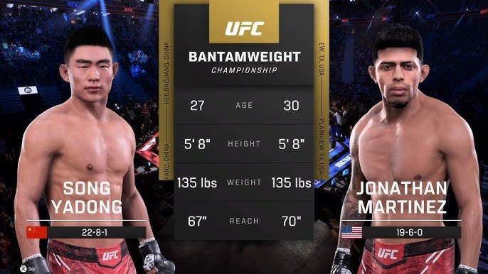 Song Yadong vs. Jonathan Martinez.