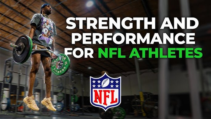 NFL strength and conditioning coach training players in the gym.