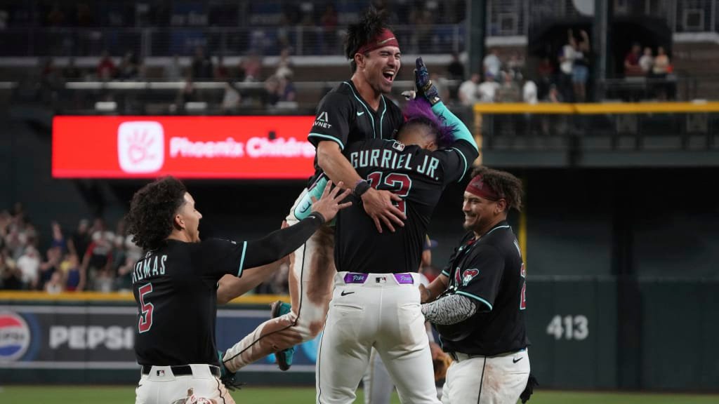 Image suggestion: A scoreboard shot of the D-backs' walk-off win in 2025.
