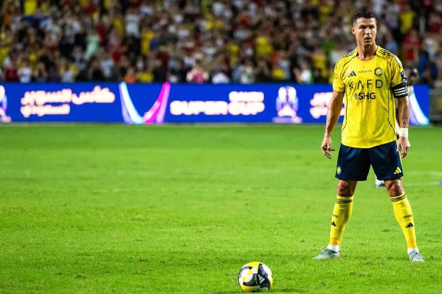 Ronaldo looks dejected after the final whistle.